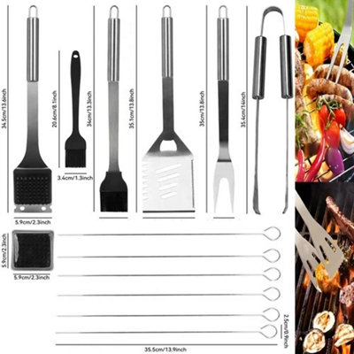 14Pcs Stainless Steel BBQ Grill Tool Set Barbecue Accessories