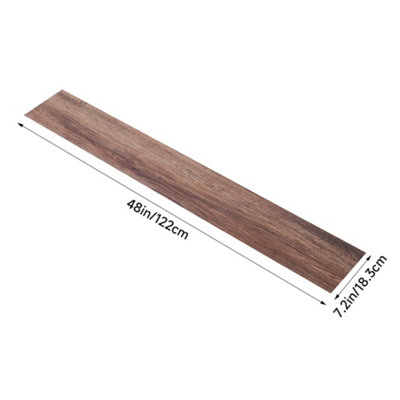 14pcs Wood Grain SPC Vinyl Flooring in Brown - 6
