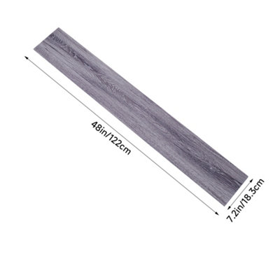 14pcs Wood Grain SPC Vinyl Flooring in Grey - 6