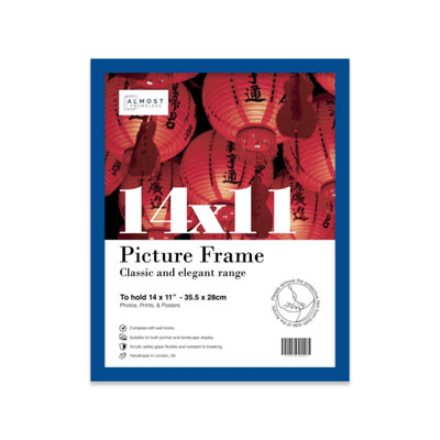 14x11 Blue Picture Frame (35.6 x 27.9cm) Poster, Photo, Artwork, Gallery Wall or Print