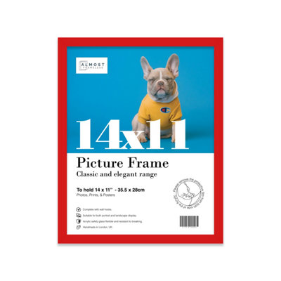 14x11 Red Picture Frame (35.6 x 27.9cm) Poster, Photo, Artwork, Gallery Wall or Print