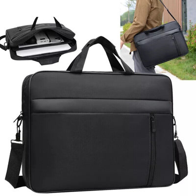 15.6 Inch Laptop Messenger Bag - Water Resistant Sleeve With Shoulder Strap For Men & Women, Office & Travel