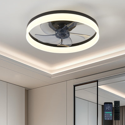 15.7-inch Compact Ceiling Fan with Light, 3 Color Temperatures, Remote ...