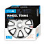 15" Chromia Silver Carbon Wheel Trim Covers Set of 4