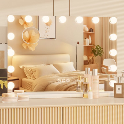 15 Dimmable LED Bulbs Makeup Mirror, Vanity Mirror with Lights