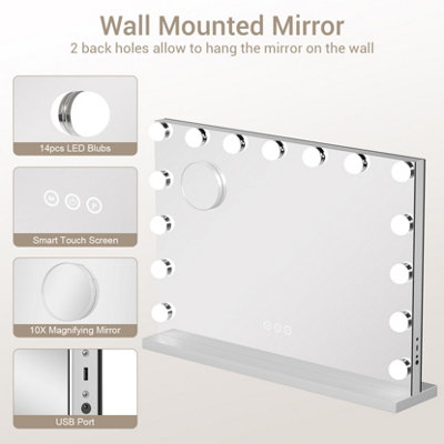 15 Dimmable LED Bulbs Makeup Mirror, Vanity Mirror with Lights