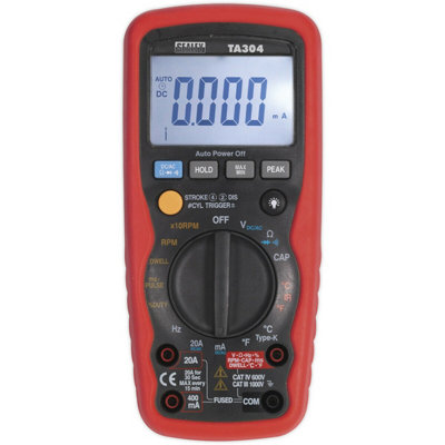 15 Function Digital Automotive Diagnostic Analyzer with Infrared Probe and Inductive Coupler