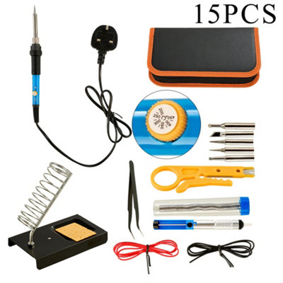 15 in 1 Adjustable Temperature Electric Soldering Iron Kit