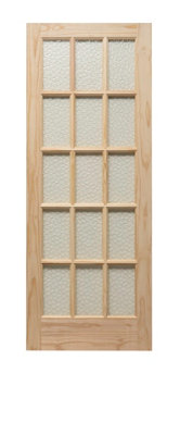 15 Lite Knotty Pine Obscure Glzd Door 1981 x 686mm