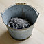 15 Litre Galvanised Metal Bucket Handle Plant Pot Coal Planter Strong Steel