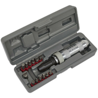 15 PACK Heavy Duty Impact Driver Set - Manual Tight Screw Remover Knurled Grip