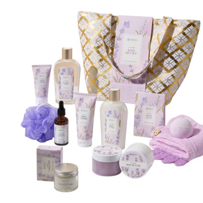 15 pcs Lavender-Scented Spa Bath Gift Set
