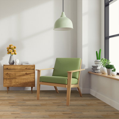 15 Pieces Latte Brown Wood Look Vinyl Flooring - 3