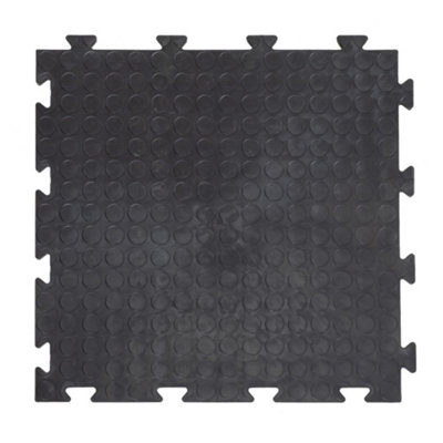 15 Sq M Pack Garage Flooring Bubble Finish Vinyl Tiles & Doorway Trim 8mm Thick