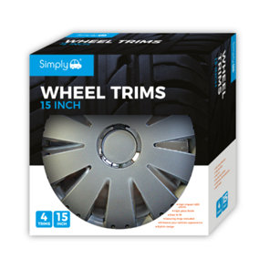 15" Wheel Trims Set "Vortex" Set of 4 by Simply