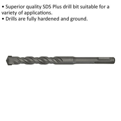 15 x 160mm SDS Plus Drill Bit - Fully Hardened & Ground - Smooth Drilling
