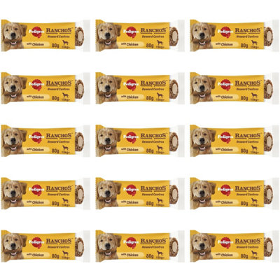 15 x 80g Pedigree Ranchos Reward Centres Maxi Adult Dog Treats Chicken Dog Chews Price Comparisons | Compare The Build