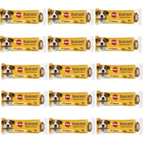 15 x 80g Pedigree Ranchos Reward Centres Mini Adult Dog Treats Chicken Dog Chews