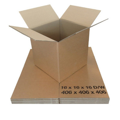15 X Double Wall Cardboard Boxes 16x16x16 Inches 406x406x406mm Extra ...