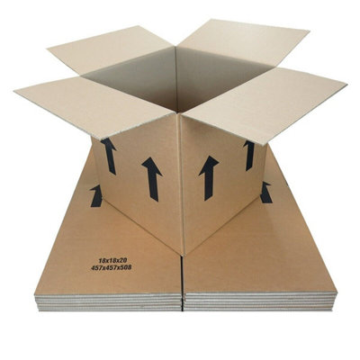 15 X Double Wall Cardboard Boxes 18x18x20 Inches 457x457x508mm Extra ...