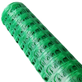 15 x Meters Green Plastic Barrier Safety Mesh Fence 110gsm
