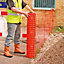 15 x Meters Orange Plastic Barrier Safety Mesh Fence 110gsm