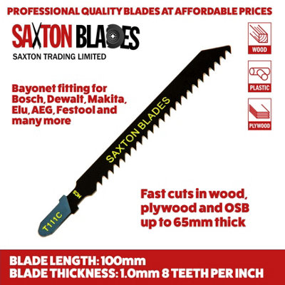 15 x Saxton Jigsaw Blades Wood T111C
