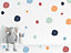 150 Boho Chic Blob Polka Dot Wall Stickers