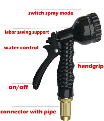 150 Ft Expandable Flexible Hosepipe Garden Hose Pipe Magic Snake + Gun Watering Outdoor - 9