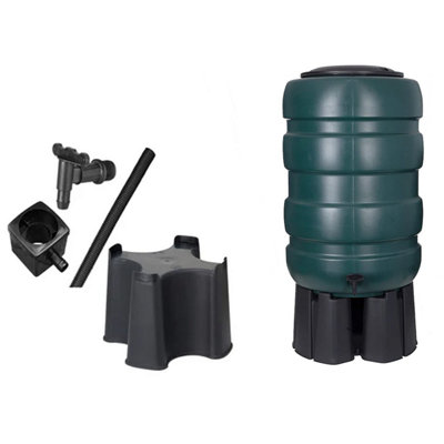 150 Litre Green Outdoor Water Butt Complete With Stand & Kit - 3