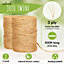 150 M Brown Jute String Twine 2 pack for DIY Crafting Gardening and Floral Arrangement