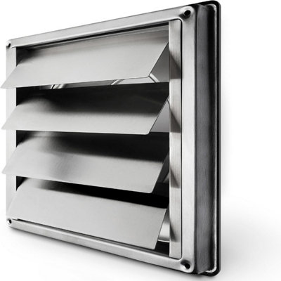 150 mm square stainless steel ventilation grille - Adjustable ...