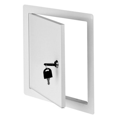 150 mm x 200 mm White Metal Access Panel with Lock Inspection Door ...