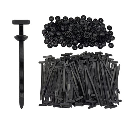 150 nylon universal cable ties, automotive belt style zip ties, push ...