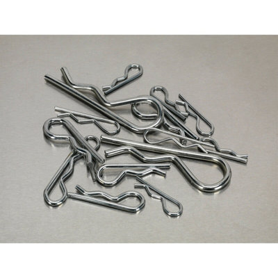 150 Piece R-Clip Assortment Set with 6 Sizes in Storage Box