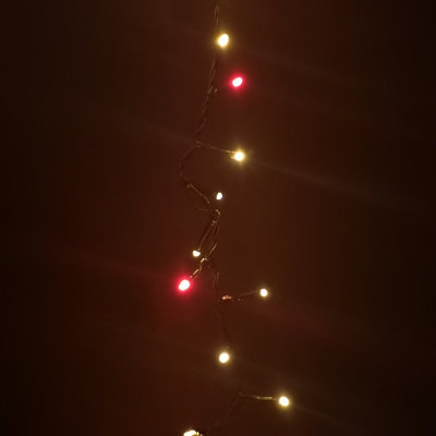 1500 LED 37.5m Premier TreeBrights Indoor Outdoor Christmas Multi Function Mains Operated String Lights Timer Red & Vintage Gold - 5