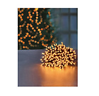 1500 LED Treebrights Vintage Gold Multi-action 37.5M Lit Length Green Cable
