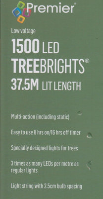 1500 LED Treebrights Vintage Gold Multi-action 37.5M Lit Length Green Cable - 4