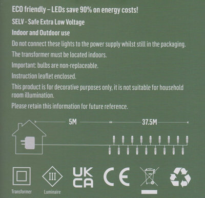 1500 LED Treebrights Vintage Gold Multi-action 37.5M Lit Length Green Cable - 5