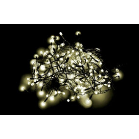 1500 LEDs Warm White Compact Lights Green Cable with 8 Effects Multifunction Auto Memory Indoor/Outdoor Christmas Home Decorations