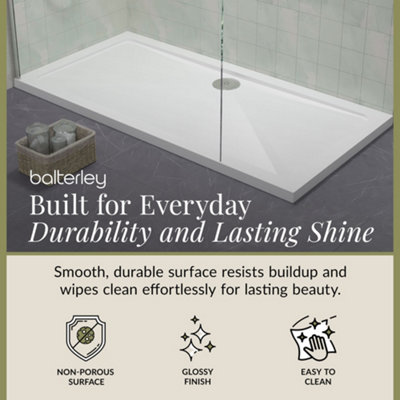 1500mm x 900mm Premium Rectangular Shower Tray - White