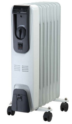 1500w 1.5kw 7 Fin Oil Filled Radiator / Heater with Thermostat