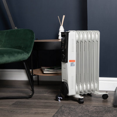 1500w 1.5kw 7 Fin Oil Filled Radiator / Heater with Thermostat