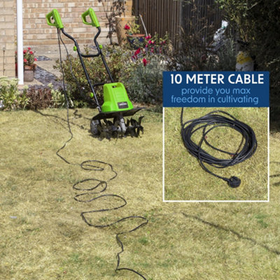 1500W Electric Rotavator / Tiller / Cultivator - 40cm 6 Blade Weeder Landscape - 6