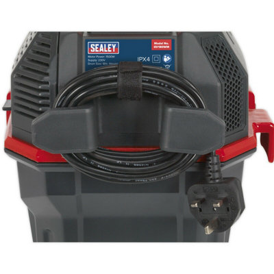 1500W Wall Mounted Garage Vacuum with Remote Control - 18L Drum - Wet & Dry - 3