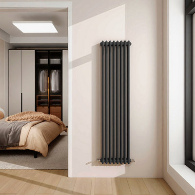 1500x380mm Vertical Traditional 2 Column Cast Iron Style Radiator ...