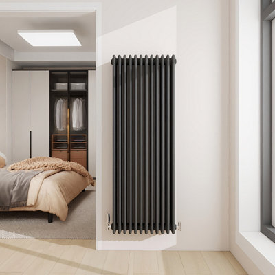 1500x560mm Vertical Traditional 4 Column Cast Iron Style Radiator ...
