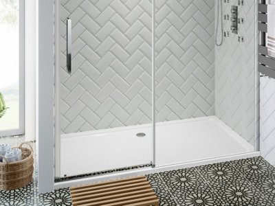 1500x900mm Shower Tray  Rectangle Stone Resin Slimline 40 mm - 6