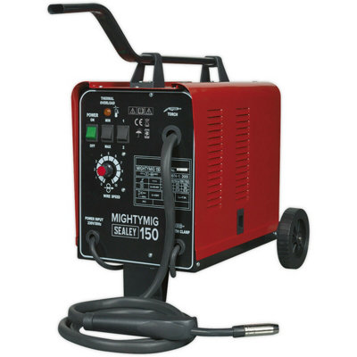 150A Gas / NoGas MIG Welder 1.8m Earth Cable NonLive Torch 230V