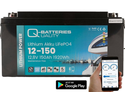 150Ah Lithium Battery For Caravans and Leisure 12.8V 150Ah 1920Wh LiFePO4 Battery Q-Batteries 12-150